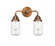 Dover - 2 Light - 13 inch - Antique Copper - Bath Vanity Light (3442|288-2W-AC-G312)