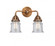 Canton - 2 Light - 13 inch - Antique Copper - Bath Vanity Light (3442|288-2W-AC-G184S)