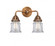 Canton - 2 Light - 13 inch - Antique Copper - Bath Vanity Light (3442|288-2W-AC-G182S-LED)
