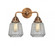 Chatham - 2 Light - 14 inch - Antique Copper - Bath Vanity Light (3442|288-2W-AC-G142-LED)