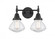 Olean - 2 Light - 16 inch - Matte Black - Bath Vanity Light (3442|447-2W-BK-G324-LED)
