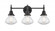 Olean - 3 Light - 25 inch - Matte Black - Bath Vanity Light (3442|447-3W-BK-G322-LED)