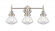 Olean - 3 Light - 25 inch - Satin Nickel - Bath Vanity Light (3442|447-3W-SN-G322)