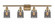 Bell - 4 Light - 36 inch - Brushed Brass - Bath Vanity Light (3442|916-4W-BB-G53)
