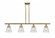 Cone - 4 Light - 48 inch - Brushed Brass - Stem Hung - Island Light (3442|916-4I-BB-G62)