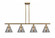 Cone - 4 Light - 48 inch - Brushed Brass - Stem Hung - Island Light (3442|916-4I-BB-G43)