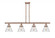 Cone - 4 Light - 48 inch - Antique Copper - Stem Hung - Island Light (3442|916-4I-AC-G44)