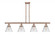 Cone - 4 Light - 48 inch - Antique Copper - Stem Hung - Island Light (3442|916-4I-AC-G42-LED)