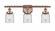 Bell - 3 Light - 26 inch - Antique Copper - Bath Vanity Light (3442|916-3W-AC-G52-LED)
