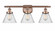 Cone - 3 Light - 28 inch - Antique Copper - Bath Vanity Light (3442|916-3W-AC-G44)