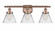 Cone - 3 Light - 28 inch - Antique Copper - Bath Vanity Light (3442|916-3W-AC-G42)