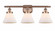 Cone - 3 Light - 28 inch - Antique Copper - Bath Vanity Light (3442|916-3W-AC-G41-LED)