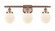 Beacon - 3 Light - 26 inch - Antique Copper - Bath Vanity Light (3442|916-3W-AC-G201-6-LED)