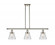 Cone - 3 Light - 36 inch - Polished Nickel - Stem Hung - Island Light (3442|916-3I-PN-G62-LED)