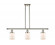 Bell - 3 Light - 36 inch - Polished Nickel - Stem Hung - Island Light (3442|916-3I-PN-G51-LED)
