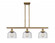 Bell - 3 Light - 36 inch - Brushed Brass - Stem Hung - Island Light (3442|916-3I-BB-G74)