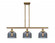 Bell - 3 Light - 36 inch - Brushed Brass - Stem Hung - Island Light (3442|916-3I-BB-G73)