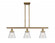 Cone - 3 Light - 36 inch - Brushed Brass - Stem Hung - Island Light (3442|916-3I-BB-G64-LED)