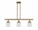 Bell - 3 Light - 36 inch - Brushed Brass - Stem Hung - Island Light (3442|916-3I-BB-G52)