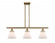 Cone - 3 Light - 36 inch - Brushed Brass - Stem Hung - Island Light (3442|916-3I-BB-G41)