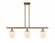 Beacon - 3 Light - 36 inch - Brushed Brass - Stem Hung - Island Light (3442|916-3I-BB-G201-6-LED)