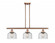 Bell - 3 Light - 36 inch - Antique Copper - Stem Hung - Island Light (3442|916-3I-AC-G74)