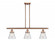 Cone - 3 Light - 36 inch - Antique Copper - Stem Hung - Island Light (3442|916-3I-AC-G64-LED)