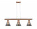 Cone - 3 Light - 36 inch - Antique Copper - Stem Hung - Island Light (3442|916-3I-AC-G63-LED)