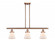 Cone - 3 Light - 36 inch - Antique Copper - Stem Hung - Island Light (3442|916-3I-AC-G61-LED)