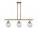 Beacon - 3 Light - 36 inch - Antique Copper - Stem Hung - Island Light (3442|916-3I-AC-G204-6)