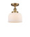 Bell - 1 Light - 8 inch - Brushed Brass - Semi-Flush Mount (3442|916-1C-BB-G71)