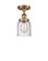 Bell - 1 Light - 5 inch - Brushed Brass - Semi-Flush Mount (3442|916-1C-BB-G54)