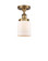 Bell - 1 Light - 5 inch - Brushed Brass - Semi-Flush Mount (3442|916-1C-BB-G51)