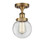 Beacon - 1 Light - 6 inch - Brushed Brass - Semi-Flush Mount (3442|916-1C-BB-G202-6)