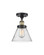 Cone - 1 Light - 8 inch - Black Antique Brass - Semi-Flush Mount (3442|916-1C-BAB-G44-LED)