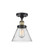 Cone - 1 Light - 8 inch - Black Antique Brass - Semi-Flush Mount (3442|916-1C-BAB-G44)