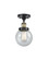 Beacon - 1 Light - 6 inch - Black Antique Brass - Semi-Flush Mount (3442|916-1C-BAB-G204-6-LED)