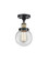 Beacon - 1 Light - 6 inch - Black Antique Brass - Semi-Flush Mount (3442|916-1C-BAB-G202-6-LED)