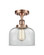 Bell - 1 Light - 8 inch - Antique Copper - Semi-Flush Mount (3442|916-1C-AC-G72)