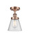 Cone - 1 Light - 6 inch - Antique Copper - Semi-Flush Mount (3442|916-1C-AC-G64)