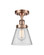 Cone - 1 Light - 6 inch - Antique Copper - Semi-Flush Mount (3442|916-1C-AC-G62)