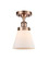 Cone - 1 Light - 6 inch - Antique Copper - Semi-Flush Mount (3442|916-1C-AC-G61)