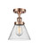Cone - 1 Light - 8 inch - Antique Copper - Semi-Flush Mount (3442|916-1C-AC-G44)