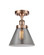Cone - 1 Light - 8 inch - Antique Copper - Semi-Flush Mount (3442|916-1C-AC-G43)