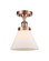 Cone - 1 Light - 8 inch - Antique Copper - Semi-Flush Mount (3442|916-1C-AC-G41-LED)