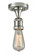 Bare Bulb - 1 Light - 5 inch - Polished Nickel - Semi-Flush Mount (3442|517-1C-PN-LED)