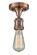 Bare Bulb - 1 Light - 5 inch - Antique Copper - Semi-Flush Mount (3442|517-1C-AC-LED)