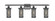 Bleecker - 4 Light - 34 inch - Matte Black - Bath Vanity Light (3442|516-4W-BK-CE219)