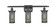 Bleecker - 3 Light - 24 inch - Matte Black - Bath Vanity Light (3442|516-3W-BK-CE219-LED)