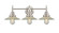 Halophane - 3 Light - 27 inch - Satin Nickel - Bath Vanity Light (3442|447-3W-SN-G2-LED)